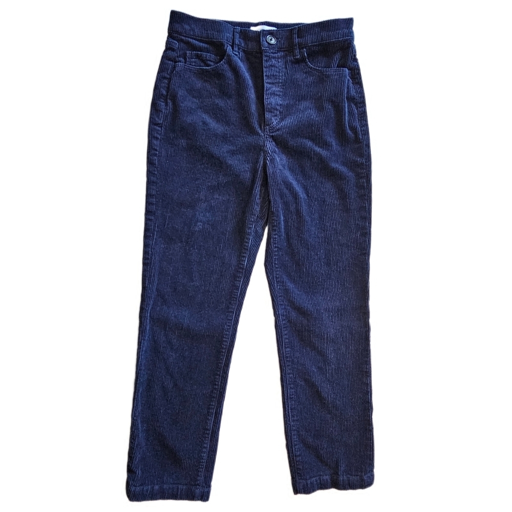 LOFT Women's Navy Syraight Corduroy Pants - Picture 4 of 12